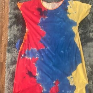 Colorful Tie-Dye Dress